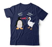 Pingu Noot Noot Honk Honk Unisex T-Shirt - Funny Goose Game Mashup Tee - XL Navy