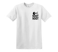 Pingu Noot Noot Pocket Print T-Shirt Funny Rude Novelty Gift Joke Tshirt Top Tee - White - S