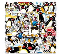 Pingu Stickers Pack of 50 Cute Waterproof Funny Animal Stickers for Skateboard Laptop Luggage Car Phone Guitar Computer Scrapbook Motorcycle Vinyl Cartoon Penguin Sticker for Girls Children