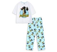 Pingu Womens Blue Character Short Sleeve Long Leg Pyjama Set - Small