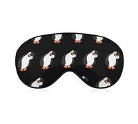 Pinguin Funny Sleep Mask Night Cover Eye for Women Men BlockLight for Airplane Travel Nap Adjustable Strap