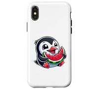 Pinguin mit Wassermelone Sommerfrucht Case for iPhone X/XS