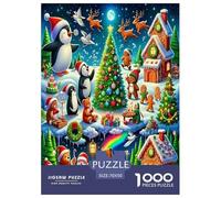 Pinguin Puzzle 1000 Teile Schwer Puzzle Spielzeug Lernspiel Impossible Herausforderung Spielzeug Für Erwachsene Und Kinder Ab 12 Jahren 70x50cm/1000pcs