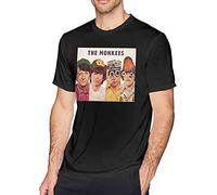 pingXU1973 The Monkees Men's Cotton Round Neck T-Shirt Cool Black (XX-Large)