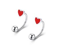 Pingyongchang 16G Cute Heart Snake Bite Jewelry, Lip Rings Snake Bites, Horseshoe Tragus Hoop Jewelry for Lip Piercing, Titanium Septum Daith Tragus Threaded Body Piercing Ring 8mm 10mm 12mm-2PCS