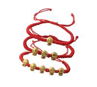 Pingyongchang 2025 Chinese New Year Snake Red String Bracelets Chinese Zodiac Feng Shui Lucky Amulet Animal Snake Charm Bracelet New Year Jewelry Gifts for Women Men, S, Zinc, no gemstone