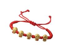 Pingyongchang 2025 Chinese New Year Snake Red String Bracelets Chinese Zodiac Feng Shui Lucky Amulet Animal Snake Charm Bracelet New Year Jewelry Gifts for Women Men, S, Zinc, no gemstone