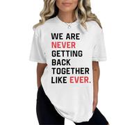 pingyongchang A Lot Going On at The Moment T Shirt Oversized Country Music Concert for Women Loose Nashville Music Lover Shirts, White C, M