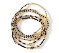 Pingyongchang Bohemian Colorful Beaded Stackable Stretch Bracelets for Women Men Surfer Multilayer Bangles Elastic Summer Beach Vacation Mother's Day Wedding Gifts, M, Acrylic Resin, no gemstone