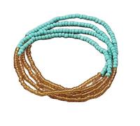 Pingyongchang Boho Handmade Beads African Anklets Set Layered Beach Colorful Stretch Beaded Elastic Foot Hand Chain Anklets Bracelets for Women Jewelry, Resin, resin