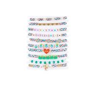 Pingyongchang Christmas Stackable Holiday Bracelets Set for Women Elastic Beaded Layering Colorful Heishi Vinyl Disc Clay Stretch Xmas Bohemian Festive Birthday Gifts, M, Acrylic Clay Zinc, no