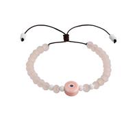 Pingyongchang Colorful Ceramic Evil Eye Bracelets for Women Handmade Crystal Beaded Adjustable Bracelets Good Luck Protection Amulet Charm Bracelets Jewelry Gifts, S, Zinc, no gemstone