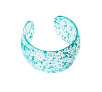 Pingyongchang Colorful Glitter Transparent Resin Bracelets Acrylic Geometric Opening Cuff Bracelets Y2K Statement Summer Party Jewelry Gift for Women, S, Resin, no gemstone
