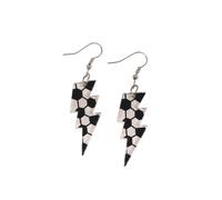 Pingyongchang Cute Funny Sport Ball Lightning Shape Acrylic Dangle Drop Earring for Women Baseball Football Basketball Soccer Volleyball Softball Lightweight Game Day Earrings, Metal Acrylic, No