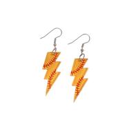 Pingyongchang Cute Funny Sport Ball Lightning Shape Acrylic Dangle Drop Earring for Women Baseball Football Basketball Soccer Volleyball Softball Lightweight Game Day Earrings, Metal Acrylic, No