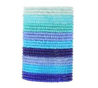 Pingyongchang Cute Handmade Colorful Seed Beads Bracelet Set Bohemian Crystal Glass Beads Stackable Elastic Multilayer Stretch Bracelets for Women Boho Beach Hawaii Surf Jewelry Gift, Metal, alloy