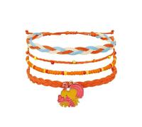 Pingyongchang Fall Thanksgiving Braided Charm Bracelets Handmade Woven Pumpkin Maple Leaf Turkey Stackable Bracelet Autumn Holiday Party Jewelry Gifts for Women, S, Zinc, no gemstone