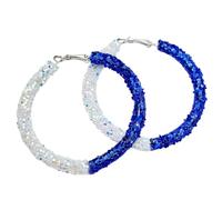 Pingyongchang Game Day Glitter Hoop Earrings Colorful Sparkle Football Baseball Volleyball Basketball Soccer Rugby Sport Team Circle Earring for Women Sports Jewelry Gifts, Metal, No Gemstone