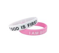 Pingyongchang GOD IS FIRST IM SECOND Christian Silicone Bracelets Cross Inspirational Bible Verses Pray Religious Rubber Bracelet for Women Men Faith Friendship Couples Gifts, Metal, alloy