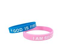 Pingyongchang GOD IS FIRST IM SECOND Christian Silicone Bracelets Cross Inspirational Bible Verses Pray Religious Rubber Bracelet for Women Men Faith Friendship Couples Gifts, Metal, alloy