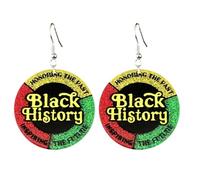 Pingyongchang Juneteenth African Glitter Acrylic Dangle Drop Earrings for Women 1865 Freedom Day Africa Map Love Heart Bow Shape Juneteenth Errings Black History Month Jewelry Gifts, Metal Acrylic, No