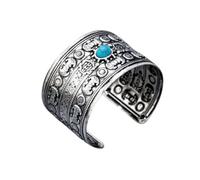 Pingyongchang Western Cuff Bracelets for Women Boho Turquoise Bangle Bracelet Chic Vintage Chunky Cuffs Country Concert Outfit Jewelry Gift