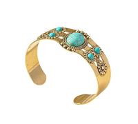Pingyongchang Western Cuff Bracelets for Women Boho Turquoise Bangle Bracelet Chic Vintage Chunky Cuffs Country Concert Outfit Jewelry Gift