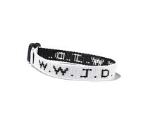 Pingyongchang WWJD Braided Rope Bracelet What Would Jesus Do Letter Hnadmade Bracelets Protection Pray Bracelet Inspirational Religious Christian Jewelry for Women Men-White