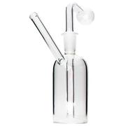 PINGZHI Glass Pipe Glass Oil Pipe Water Bong Oil Burner Pipes Thick Clear Pipe Small Bubbler Bong Mini Oil Dab Rigs For Smoking Bongs (Size: 2)