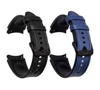 PINHEN Galaxy Watch 6/5/4 Band 40mm 44mm-6 Classic 43mm 47mm Strap Compatible with Samsung Galaxy Watch 4 Classic Bands 46mm 42mm Hybrid of Leather and Silicone Watch Band for Women Men Smart Watch
