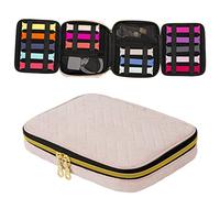 PINHEN Watch Band Organizer - Straps Holder Carrying Case Storage Bag Travel Pouch for Women Men Most Sizes of Watch Bands Accessories (Pink, L)