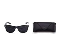 Pinhole Glasses, Eyes Exercise Vision Correction Glasses for Eyesight Protection Long Distance Glasses Strengthening Pinhole Glasses for Improving Vision (Black1PC, One Size)