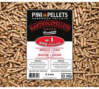 PINI Hardwood Pellets №1 BBQ Classic 10 Kg Grill Pellets for Grilling, Smoking, also for Pellet Operated Pizza Ovens