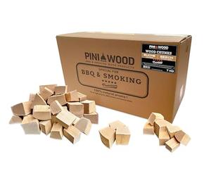 PINI Wood Chunks beech WITHOUT BARK 7 Kg smoke blocks for grill smoker pizza oven
