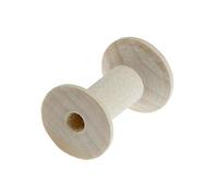 PiniceCore 10pcs Wooden Bobbin Spools Empty Spools for Thread Wire Natural Color Needlework 47mmx31mm