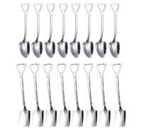 PiniceCore 16pcs Coffee Spoon Cutlery Set Stainless Steel Retro Iron Shovel Ice Cream Spoon Scoop Spoon Tea-spoon Fashion Tableware