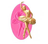 PiniceCore 1pcs Ballet Dancer Silicone Mold Sugarcraft Fondant Mold Cake Decorating Tools Chocolate Gumpaste