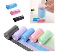 PiniceCore 5pcs Waste Colored Bags Garbage Desk Trash Plastic Mini Bin Holder Storage Trash Mix Color