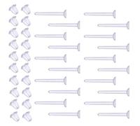 PiniceCore Body Jewellery 10 Pairs Clear Acrylic Standard Earring Retainers Great for School Suitable for Lobe, Tragus