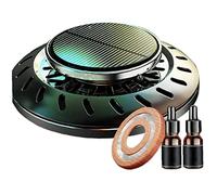 PiniceCore Car Air Fresheners, Solar Car Aroma Diffuser Car Interior Accessories,Solar Rotating Cologne Aromatherapy Essential Oil Diffuser Fragrance (black)