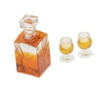 PiniceCore Mini Simulation Whiskey Wine Bottle 1:12 Scale Dollhouse Miniature Accessories Bar Model Pretend Play Toy