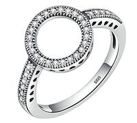 PiniceCore Open Circle Ring for Women 925 Sterling Silver - Simple, Stylish Round Finger Rings for Women Jewelry