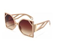 PiniceCore Oversized Sunglasses Hollow Men Women Fashion Shades Eye Glasses Uv400 Vintage Glasses