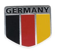 PiniceCore Universal Decor 3d Metal Aluminium Germany Flag Badge Grille Emblem Car Sticker Decal