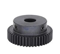 Pinion Gear 1 Module 46T 47T 48T 49 Teeth Spur Gear 45 Carbon Steel Pinion 8mm 10mm 12mm 15mm Bore High Frequency Quenching Gear bore Shaft(12mm Bore,48 Teeth)
