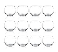 PINIWON 12pcs Clear Glass Tealight Candle Holder, Round Votive Candle Holders, Small Bowl Candle Holder Bulk for Wedding Table Centerpieces Home Decor