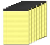 PINJINGPRO 8 Pack Yellow Legal Pads 8.5 x 11 Yellow Notepads 30 Sheets/60 Pages Narrow Ruled, Double-Sided Recycled Paper Writing Pads 8.5 x 11 for Home, School, Office, Students, and Business