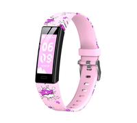 (Pink) 0.69 inch IPS Screen Heart Rate Blood Pressure Monitor 20 Life Reminder Multi-Sport Modes IP68 Waterproof Children Smart Watch