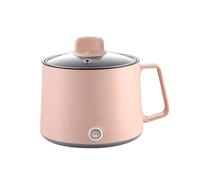 Pink,1.7 single,Electric Hot Pot, Mini Multi-Function Rice Cooker, 1.7L Rapid Noodles Cooker, Mini Stock Pot Non-Stick for Soup, Ramen, Pasta, Egg