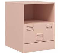 (pink, 1 pcs) vidaXL Bedside Cabinet Bedroom Nightstand Side Table Bed Cabinet Black Steel
